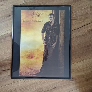 Blake Shelton signed poster - framed